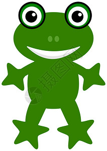 一只快乐的绿青蛙背景图片