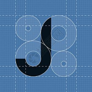 圆形工程字体Eps10中的J矢量图片