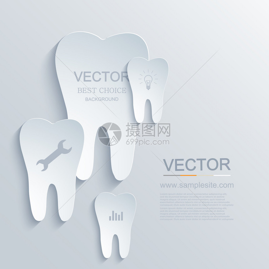 病媒现代牙齿人口统计背景医药元件设计图片