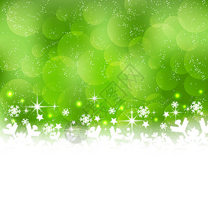 冬季绿色背景有圣诞节主题图片