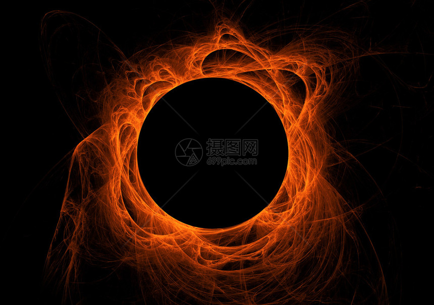 橙色折形日食黑色背图片
