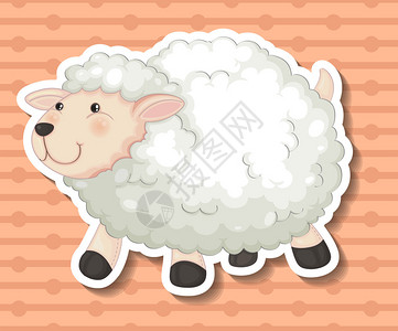 特写羊的插图图片