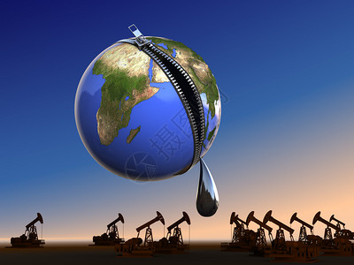 地球最后一次下降的石油概念商业图片