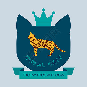 皇家孟加拉猫徽章图片