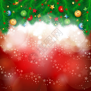 圣诞节背景包括Fir树枝矢量背景图片