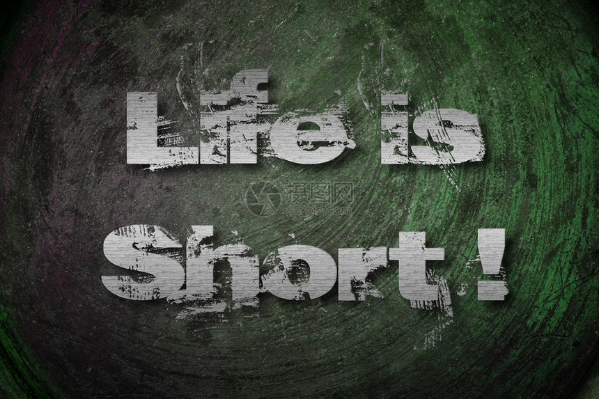 生命是短暂的背景上的概念文本图片