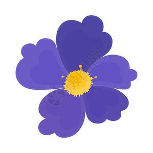 摘要蓝色彩蓝秋季自然鲜花矢量插图Vic图片