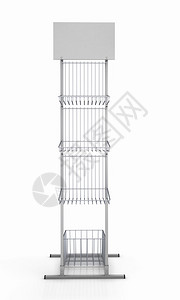 用于在白色背景上隔离的促销产品的空架用于宣传材料前视图的空架3图片