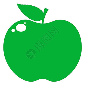 摘要光滑绿苹果矢量Clip图片