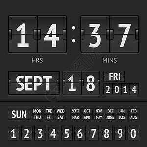 黑色翻转计分板数字计时器带一图片