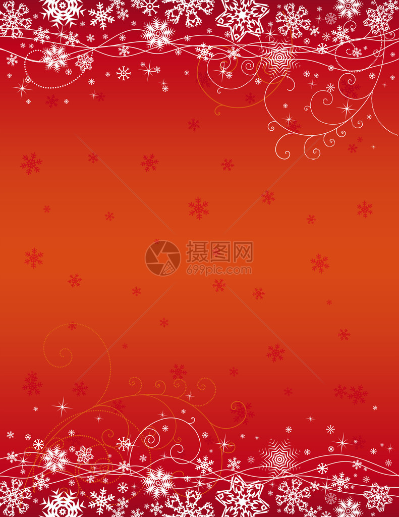 红色圣诞背景矢量图图片