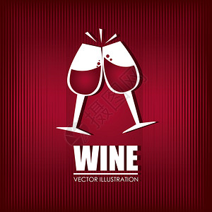 红色背景的葡萄酒设图片