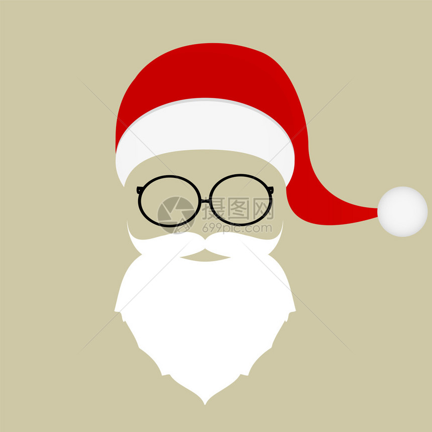圣诞老人帽子胡子图片