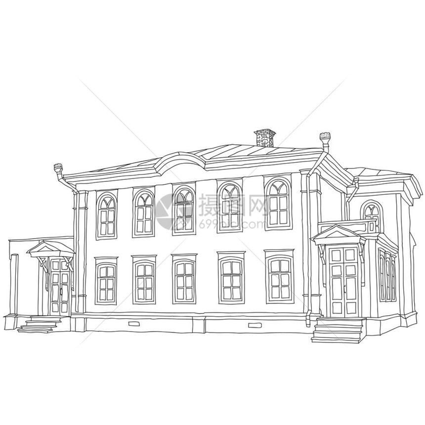 房子草图两层木屋UlyanovLeni图片