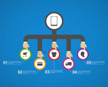 平面业务信息图表矢量概念设计图片