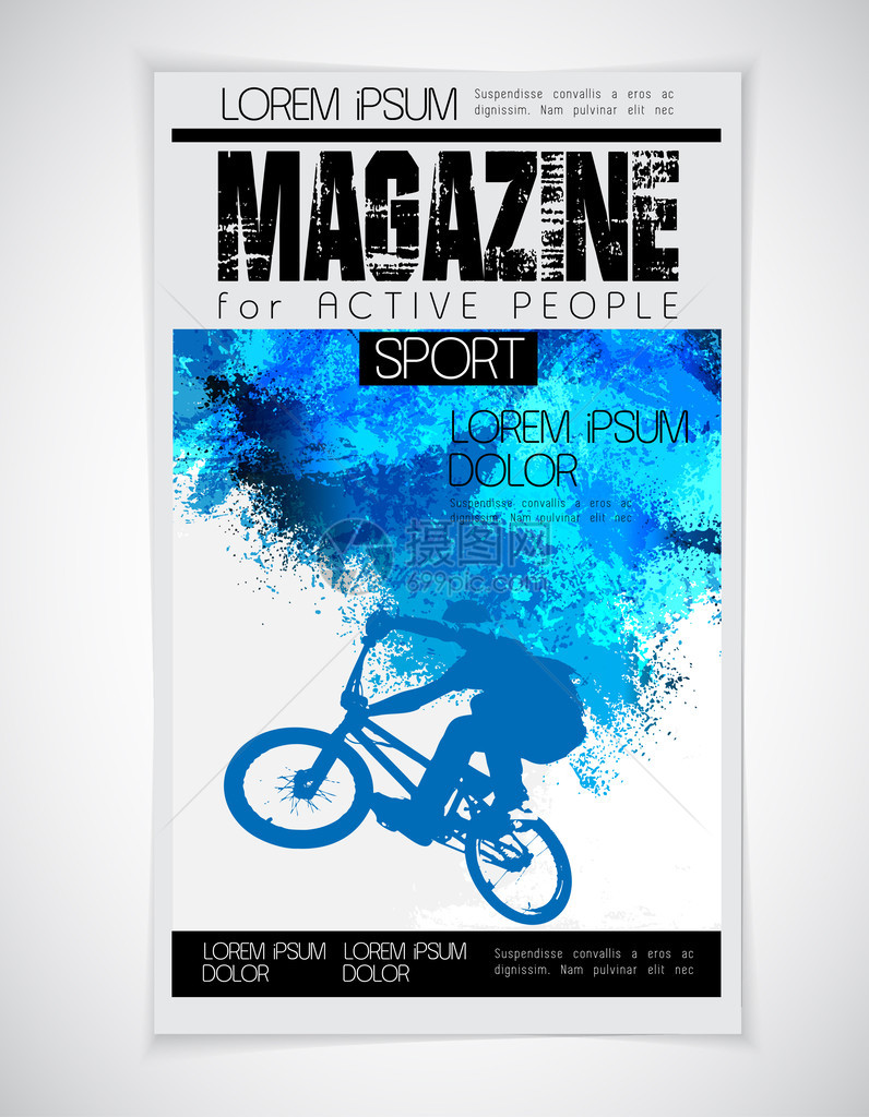 体育杂志封面模型包括骑自行车者的轮图片
