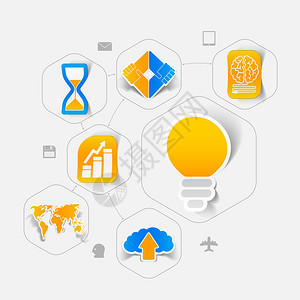 商业贴纸信息图表矢量图图片