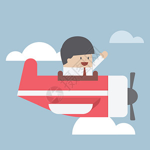商人乘坐私人喷气式飞机VECTOR图片