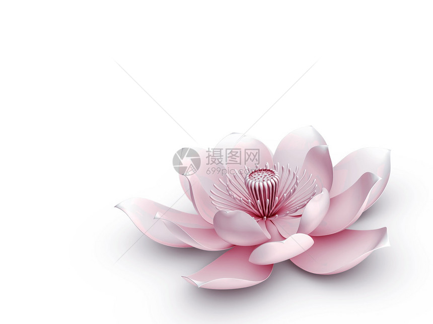 莲花的3D渲染图片