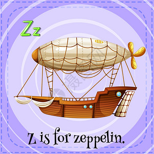 字母Z的插图是为zeppelin设计的图片