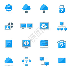 网络数据库配置云服务器安全图标设背景图片