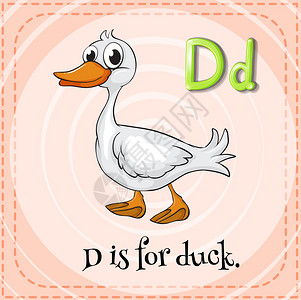 代表鸭子的字母D图片