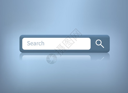 搜索网站的网络表单在蓝色背景上隔离的网络背景图片