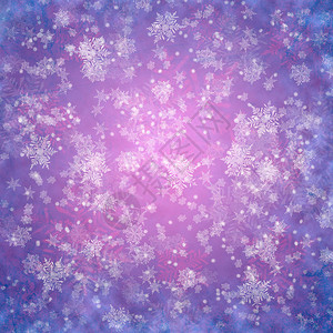 紫色圣诞背景与白色雪花图片