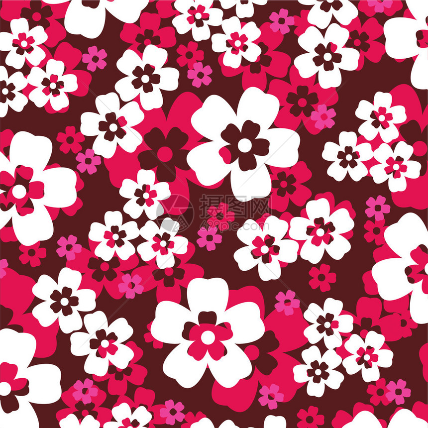 粉红色的热带花卉背景图片