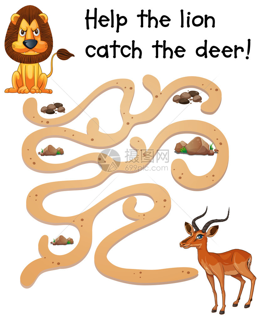 狮子和鹿益智游戏的插图图片