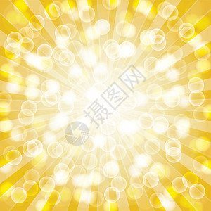 黄色夏天太阳光burstvector图片
