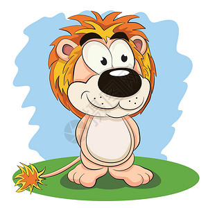 卡通搞笑狮子矢量图图片