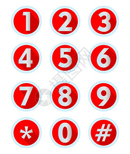 现代平面设计中的一组数字和计算机符号图片