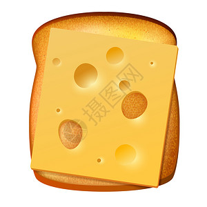 配有奶酪零食插图食品孤立图片