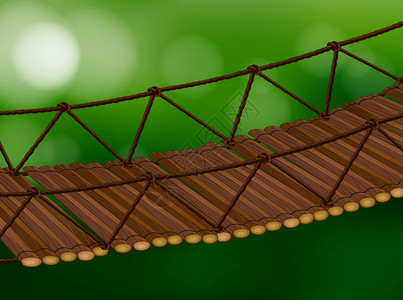 一座木桥穿越的插图图片