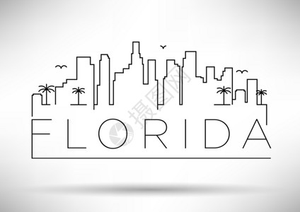 FloridaCityLineSilhouette缩写设图片