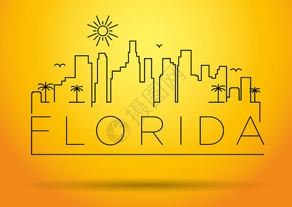 FloridaCityLineSilhouette缩写设图片