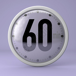 在紫色背景的60秒表时钟图片