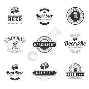 BeerHimsterLogo设计矢量打字母模板图片
