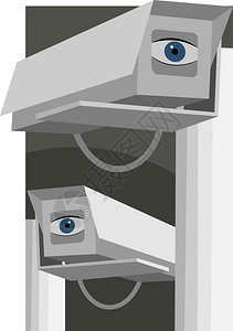 cctv10一对夫妇的CCTV摄像头插画