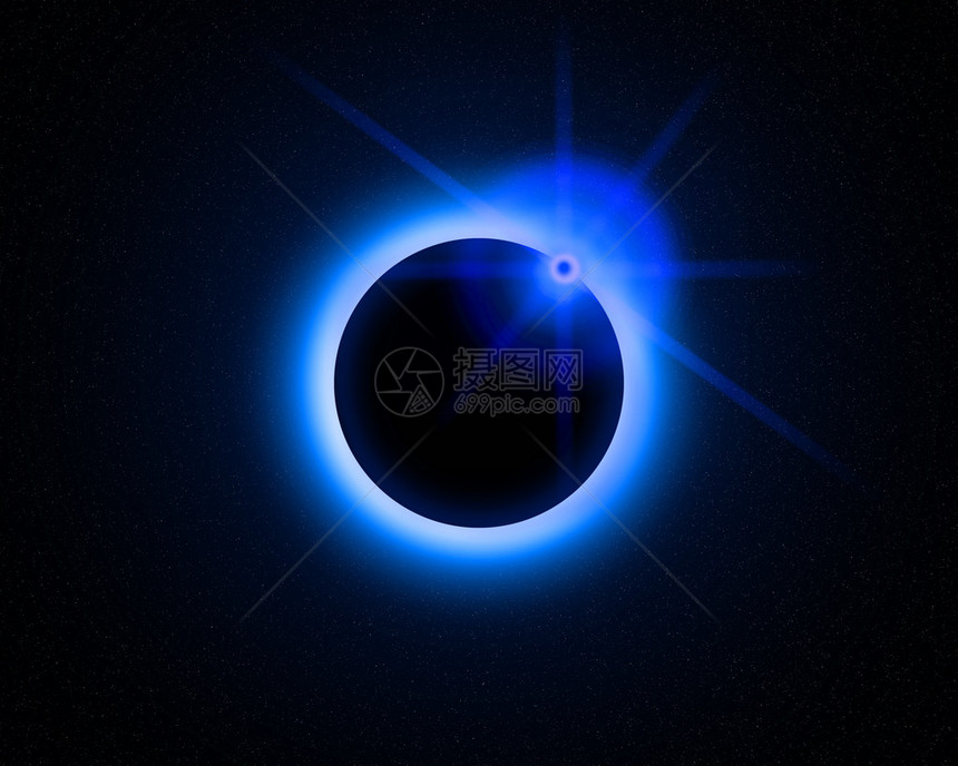 外星太阳日食的插图图片
