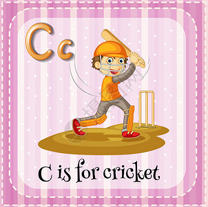 闪存卡字母C代表板球背景图片