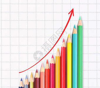 彩色铅笔图股市背景图片