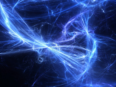 空间中蓝色高能球状蓝色高能场计算机生图片