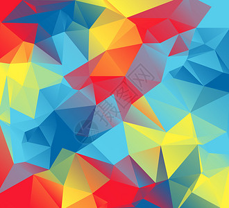 红色黄色橙色和蓝色三角形的抽象彩色背景这些是自闭症意识的颜色矢量EPS背景图片