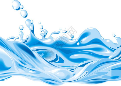 瓜达拉哈蓝色的水浪如美插画