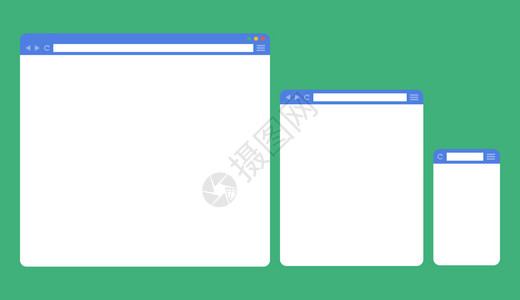 用于不同设备的不同设备的平空浏览器窗口您内图片