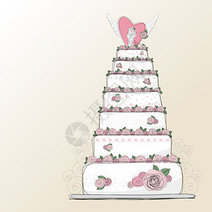 矢量婚礼蛋糕设计图片
