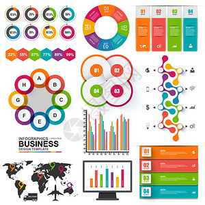 一套信息图矢量设计模板图片