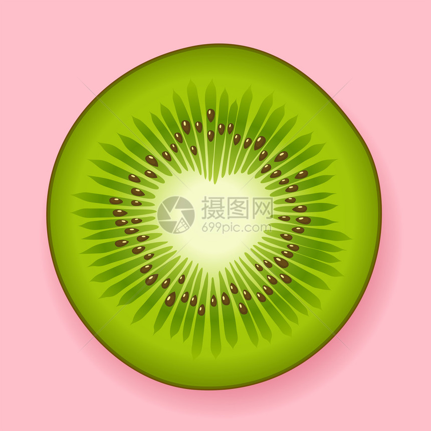 新鲜绿色热带小菜果的切片图片